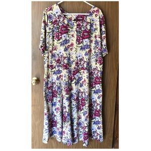 Cream Colored Floral Dress